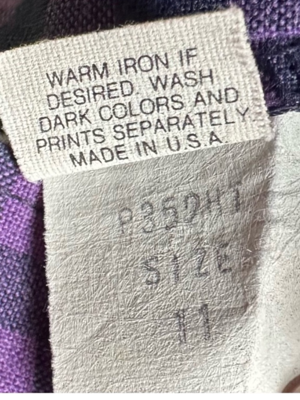 Vintage purple & black check mom jeans 80s Palmetto USA made - Picture 6 of 6